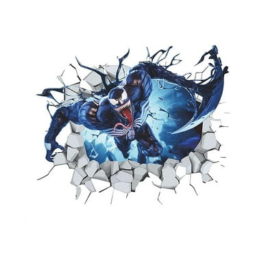 Venom Theme 3D Wall Decals,Bedroom、Living Room、and Study Wall Background Decoration Stickers for Kids.
