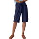 thumbnail image 3 of Pantalones de la Cintura Elástica de las Mujeres Medio Pantalones Cortos Botones de la Cintura Elástica de Verano Lino Bolsillos Pantalones, Lino de Algodón, 3 of 7