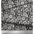 thumbnail image 2 of Soimoi Polyester Crepe Fabric Floral & Penguin Ocean Decor Fabric Printed Yard 42 Inch Wide, 2 of 3
