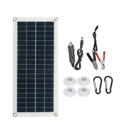 

10W Outdoor Solar Panel Charger Assembly Used for Charging 5V Devices Such As Mobile Phones Tablets Cameras and 12V Batteries Such As Cars and Boats 17x8in