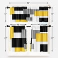 thumbnail image 6 of Yellow Kitchen Curtains Black Grey Window Curtains Valance and Tier Set of 3, White Modern Rod Pocket Short Tier Curtain, Abstract Art Small Cafe Curtains for Kitchen Decor 52" x 24", 6 of 6