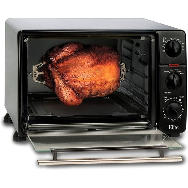 Elite Cuisine 0.8Cu. Ft. Toaster Oven Broiler with Rotisserie ERO2008N
