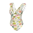 thumbnail image 2 of Picia Medical Icons Blooming Jelly Womens Tummy Control Bathing Suits Slimming Ruffle Swimsuit One Piece Lace Swimwear-, 2 of 8