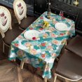 thumbnail image 2 of Pioneer Flower Floral Print Pattern Rectangle Tablecloth 60"x120", Waterproof Polyester Table Cloth, Wipeable Spillproof for Dining Camping Indoor Outdoor, 2 of 6