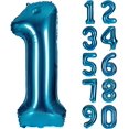 thumbnail image 1 of 40 Inch Blue Numbers 0-9 Birthday Party Decorations Helium Foil Mylar Number Balloon Digital 1, 1 of 4
