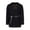Black, variant on Men's Loose Casual Long-Sleeve Shirt Vintage Leather Lace-Up Notch Neck Roll Cuffs for Castle Sightseeing Day Trips Blue XL