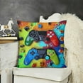 thumbnail image 2 of Urban Game Controllers Street Style Design by Daphne Polselli Throw Pillow,  Multi-Color, 2 of 5