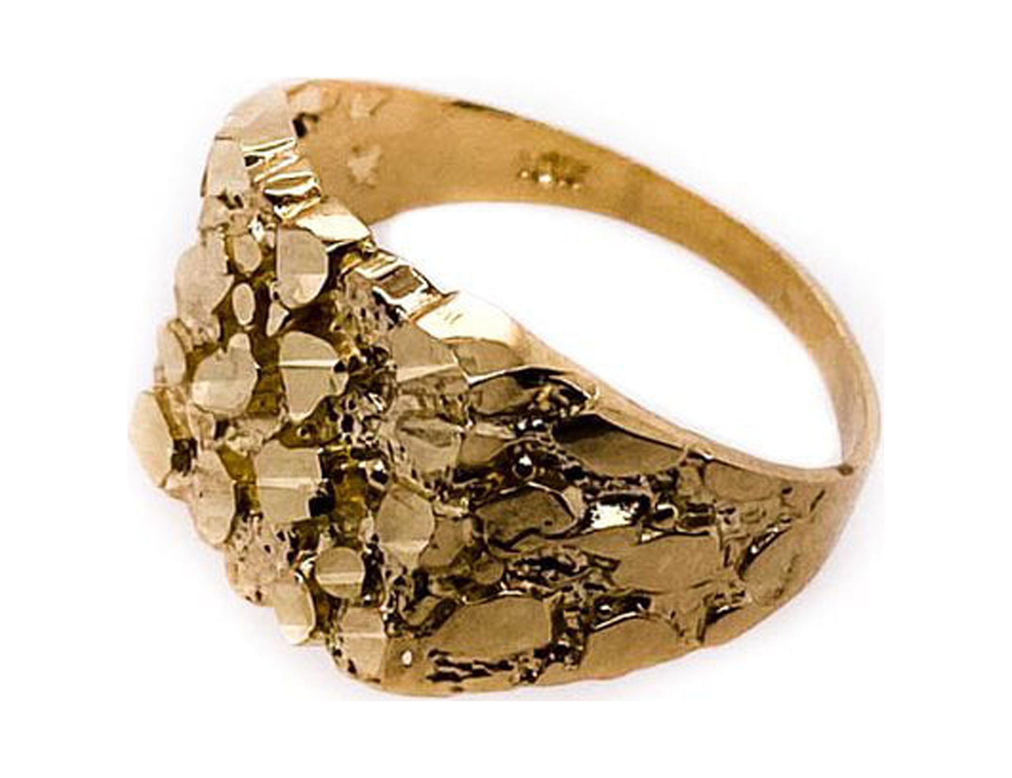 Tesori & Co Rectangle Nugget Small Pinky Ring 10k Yellow Gold