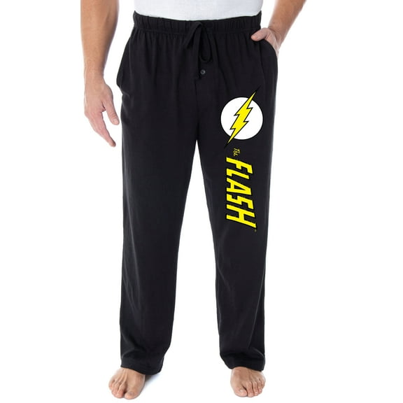 DC Comics Men's The Flash Vintage Superhero Logo Loungewear Pajama Pants
