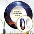 thumbnail image 3 of Designart "Dreaming Landscape of Orbital Overture I" Abstract Landscapes Purple Large Round Mirror - Round Office Mirror Wall Decor - Modern Round Printed Mirror - 29" x 29", 3 of 6