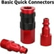 thumbnail image 4 of Manguera de Aire de 1/4 Pulg. X 25 Pies con Limitadores de Curvatura, Manguera de Compresor con Acoplador Rápido Universal Industrial de 1/4 Pulg. y Kit de Conector, 4 of 5