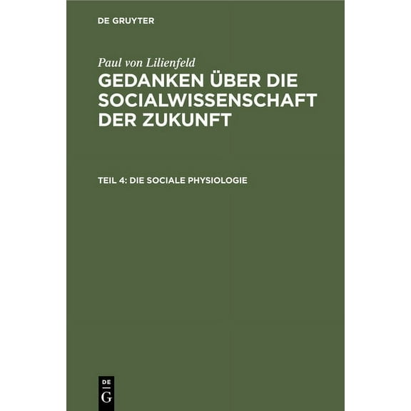 Die Sociale Physiologie (Hardcover)