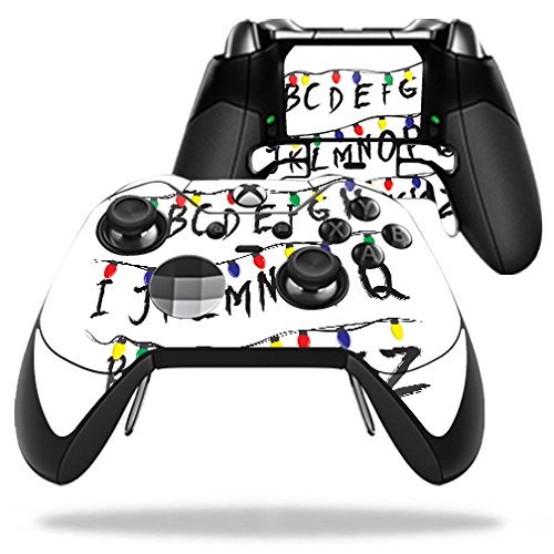 MightySkins Skin Compatible avec la Manette Microsoft MightySkins One Elite - Stranger Alphabet Housse de Protection, Durable et Unique en Vinyle Facile à Appliquer, Retirer Made in The USA