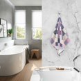 thumbnail image 2 of Yayeee 2 Pack Hand Towels for Bathroom 100% Cotton 16" x 28" Soft Absorbent Kitchen Towel, Pink and Purple Plaid Pattern, 2 of 7