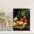 thumbnail image 2 of Italian Pizza Canvas Wall Art, Basil Food Still Life Print, Rustic Kitchen Dining Decor, 2 of 8