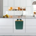 thumbnail image 5 of Raindrops Compact Green PP Material Cabinet Hanging Trash Can for Home Use in Kitchen or Bathroom 7.5 x 4.3 x 12.6 Inches, 5 of 8