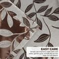 thumbnail image 3 of BNM Leaves Blackout Curtains, Set of 2, 52" x 84", White-Copper, 3 of 7