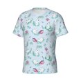 thumbnail image 5 of Vsdgher Rabbit And Butterfly Print Men's Dry Fit Mesh Athletic Shirts Moisture Wicking Tennis T-Shirt Tops, 5 of 9