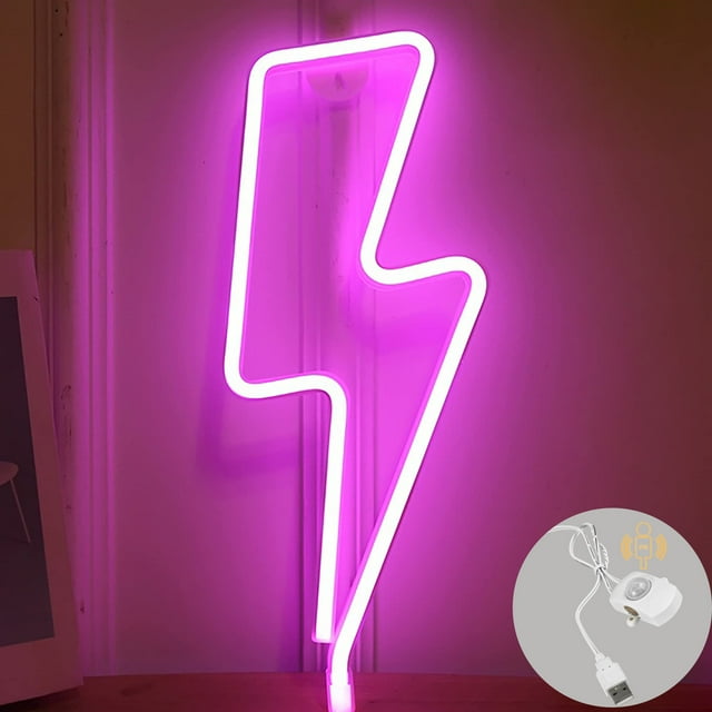 FSLiving Wall-Mounted Neon String Light, LED Fairy String Lights Pink with Motion Sensor Light USB-Powered Indoor Decorative Lights for Bedroom Tent Party Customizable,Whtie PVC - 1 Pack