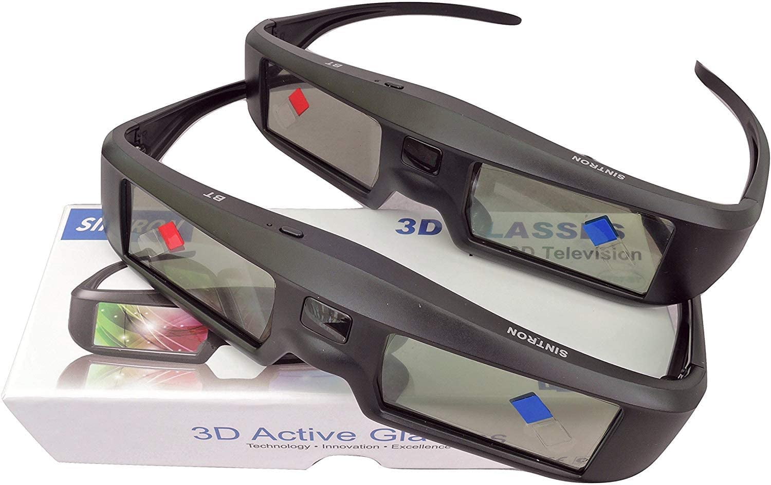 2X 3D Active Shutter Glasses Rechargeable Sintron ST07BT for RF 3D