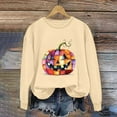 thumbnail image 5 of Kilaqueen Pumpkin Halloween Sweatshirts for Women Casual Fashion Oversized Hoodie Graphic Printed Crewneck Sweatshirts Warm Fall Pullover Blouses, 5 of 5