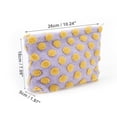 thumbnail image 2 of Bolsa de Maquillaje Floral Portátil para Mujeres para Actividades al Aire Libre Viaje Púrpura Amarillo Terciopelo Waffle, 2 of 3
