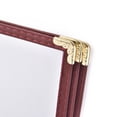 thumbnail image 2 of WeChef 60 Pack Restaurant Menu Covers Burgundy 8.5x14 Book Style 3 Pages 6 View, 2 of 6