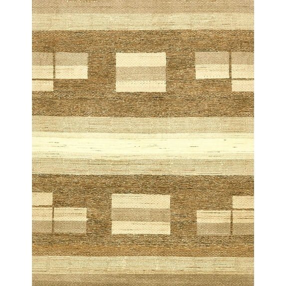 Ahgly Company Indoor Rectangle Abstract Cinnamon Brown Solid Area Rugs, 7' x 10'