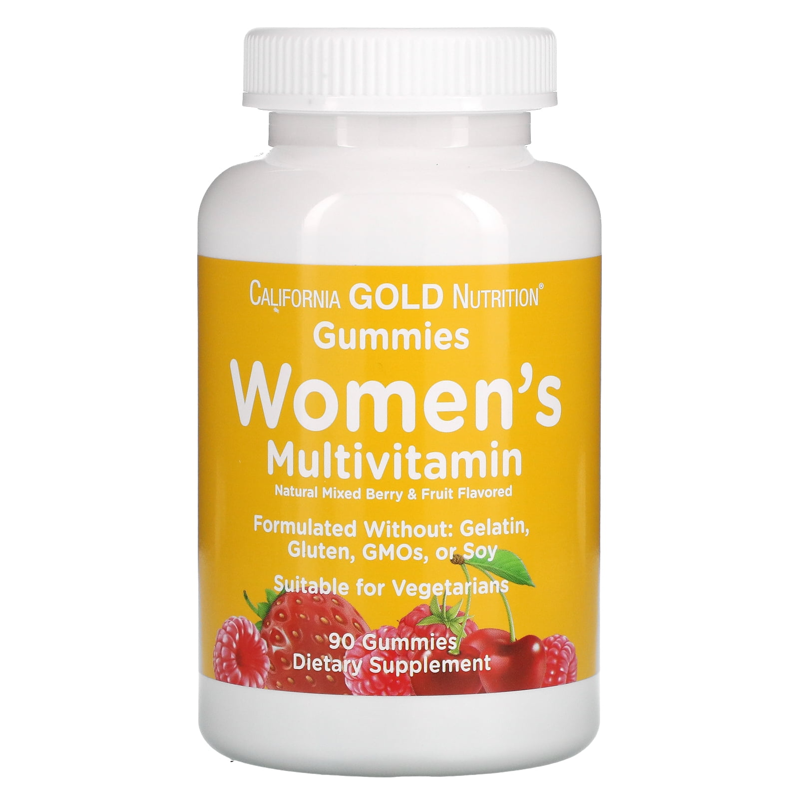 Women’s Multivitamin Gummies, Mixed Berry and Fruit Flavors, 90 Gummies, California Gold Nutrition