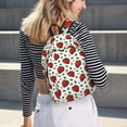 thumbnail image 7 of Balery Strawberry Vintage Canvas Backpack for Men and Women - Large Capacity, Durable Travel Laptop Bag for School, Work, Hiking, and Outdoor Activities, 7 of 7