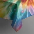 thumbnail image 4 of Colorful Tie Dye Mandala Pattern Rectangle Tablecloth 60"x102",Waterproof Polyester Rectangle Table Cloth, Wipeable Spillproof Polyester Tablecloth for Dining, Camping, Indoor and Outdoor, 4 of 6
