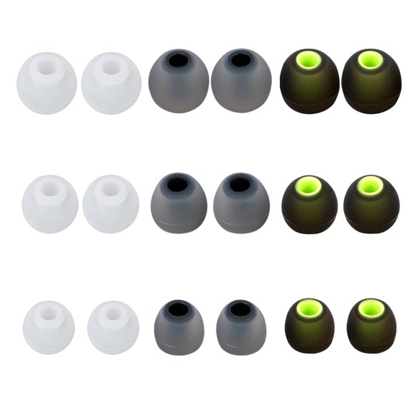 Puntas de silicona de repuesto para auriculares MMYQXI, 9 pares, tallas S/M/L