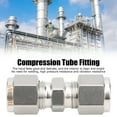 thumbnail image 4 of Compression Tube Adapter, Practical 1000Psi 2Pcs Stainless Steel Compression Fitting, For Pharmaceutical Industry Ship Manufacturing Ф3/8, 4 of 8