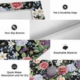thumbnail image 5 of Black Floral Farmhouse Outdoor Rug for Patio/Deck/Porch, Non-Slip Large Area Rug 3 x 5 Ft, Pink Flowers Country Botanical Indoor Outdoor Rugs Washable Area Rugs, Reversible Camping Rug Carpet Runner, 5 of 8