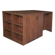 Regency Legacy Stand Up 2 Storage Cabinet/ 2 Desk Quad with Bookcase End- Cherry