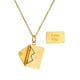 thumbnail image 1 of Collar con colgante tipo sobre, adorno elegante y moderno, dijes de moda Dorado, 1 of 9