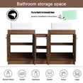 thumbnail image 5 of BNK 60 Inch Freestanding Bathroom Vanity with White Ceramic Sink, Modern Floor Standing Bathroom Vanity Set, Single Bathroom Vanity and Sink Combo, with 5 Doors, 5 of 10