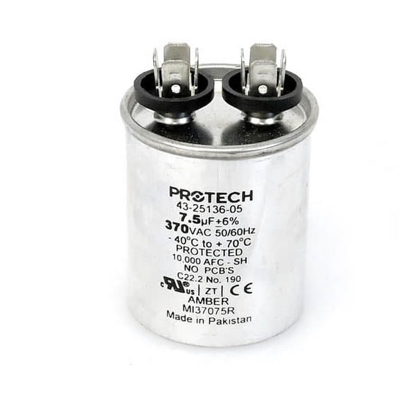43-100509-42 - OEM Rheem Upgraded Replacement Rd Run Capacitor 7.5 uf 370 Volt