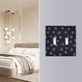 thumbnail image 4 of Yayeee Toggle Light Switch Wall Plate 2-Gang 4.56"x4.48" Decorative Outlet Cover, Red Fireworks Pattern, 4 of 7