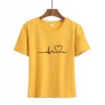 thumbnail image 1 of Camiseta amarilla, camiseta linda para mujer, tops juveniles, camisetas gráficas para niñas adolescentes, amarillo, XL JAMW Sencillez, 1 of 5