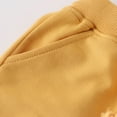 thumbnail image 3 of Boys Gym Shorts Size 7 Elastic Waist Solid Color Shorts Drawstring Pocket Shorts Soft and Breathable Summer Daily Outerwear Beach Shorts Yellow 1-2 Years, 3 of 4