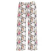 Collections Etc Hummingbird Floral Pattern Drawstring Lounge Pants