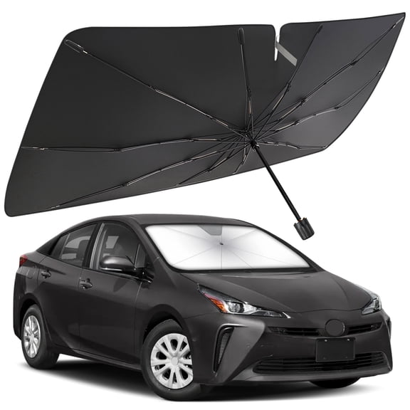 Windshield Sun Shade Umbrella for Toyota Prius 2016-2022, Foldable Car Umbrella Sunshade with UV Block Front Window Cover (Heat & Sun Protection)