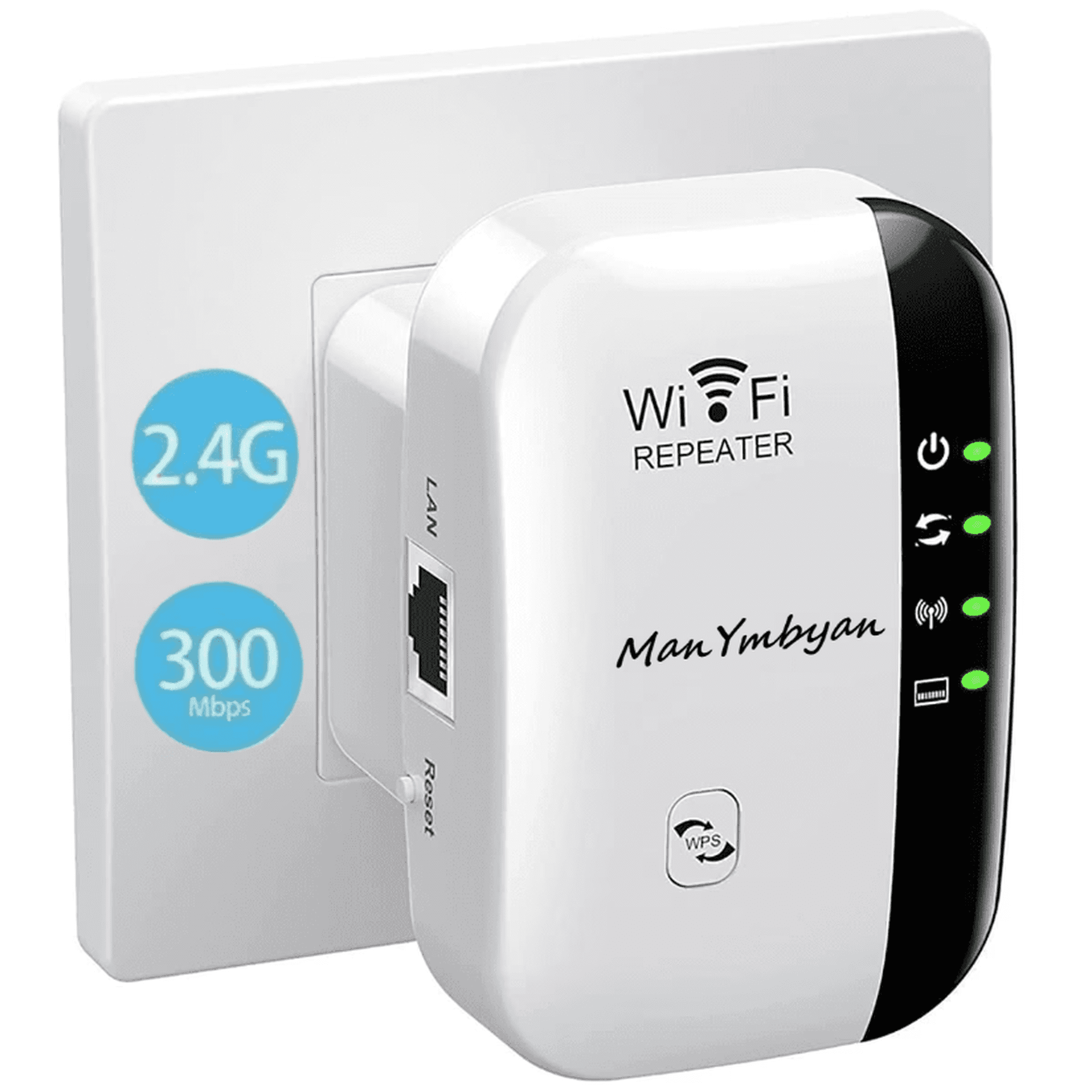 WiFi Extender Signal Booster Up to 5000sq.ft and 50 Devices, WiFi Range Extender, Wireless Internet Repeater, Long Range Amplifier with Ethernet Port, 1-Key Setup, Access Point, Alexa Compatible