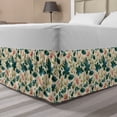 thumbnail image 1 of Floral Bed Skirt, Digital Style Tropical and Exotic Multi Petal with Lobed Wide Palm Leaves, Elastic Bedskirt Dust Ruffle Wrap Around for Bedding Decor, 4 Sizes, Multicolor, by Ambesonne, 1 of 2