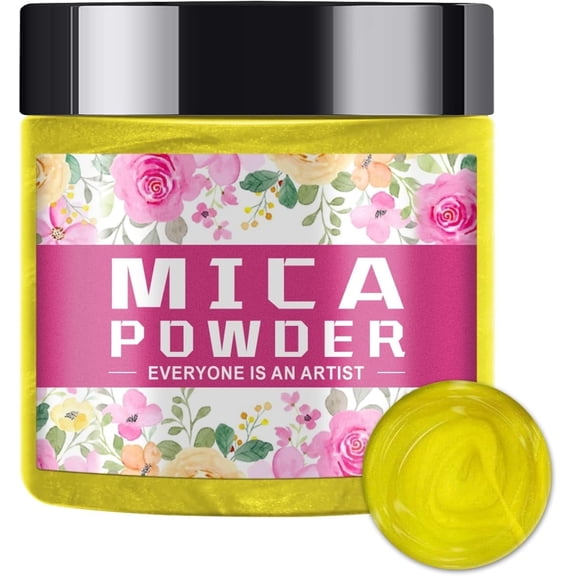 Yellow Mica Powder for Epoxy Resin – Pigment Powder for Nails – Epoxy Resin Color Pigment – Soap Making Dye – Mica Pigment Powder(Yellow, 2 oz)