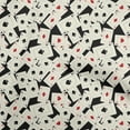 thumbnail image 1 of oneOone Rayon Black Fabric Poker Card Quilting Supplies Print Sewing Fabric By The Yard 56 Inch Wide, 1 of 5