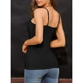 thumbnail image 4 of Charmo 3-packs Cotton Scoop Neck Tank Tops for Womens Adjustable Spaghetti Strap Undershirts Basic Camisole with Shelf Bra, 4 of 9
