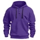 thumbnail image 4 of Dolkfu Sudadera con capucha de botón delantera para hombre, sudadera de color sólido con cordón, streetwear de manga larga para hombre XL, 4 of 5