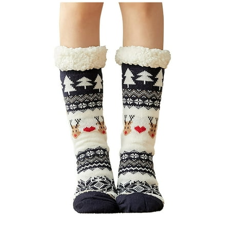 

RPVATI Womens Soft Fuzzy Slipper Socks Fluffy Winter Warm Christmas Socks for Women